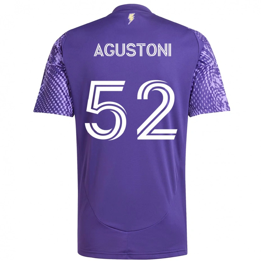 Danxen Dame Gonzalo Agustoni #52 Lilla Hvit Hjemmetrøye Drakt Trøye 2025/26 Skjorter T-Skjorte