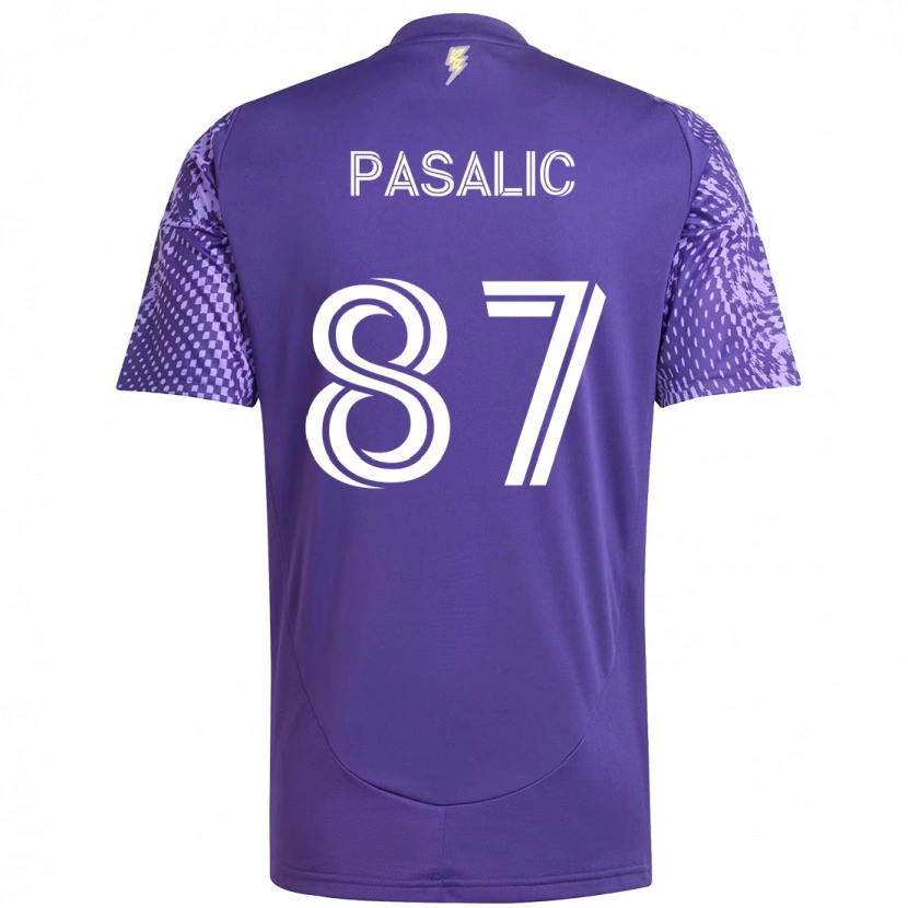 Danxen Dame Marco Pasalic #87 Lilla Hvit Hjemmetrøye Drakt Trøye 2025/26 Skjorter T-Skjorte