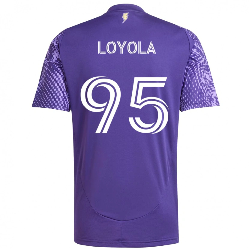 Danxen Dame Favian Loyola #95 Lilla Hvit Hjemmetrøye Drakt Trøye 2025/26 Skjorter T-Skjorte