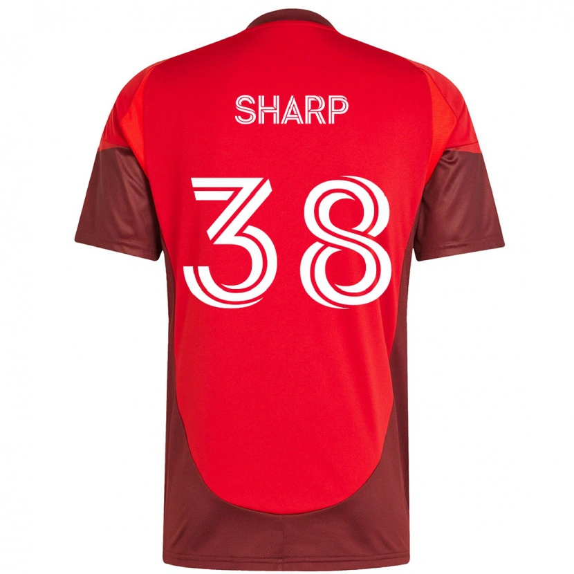 Danxen Dame Charlie Sharp #38 Rød Hvit Hjemmetrøye Drakt Trøye 2025/26 Skjorter T-Skjorte