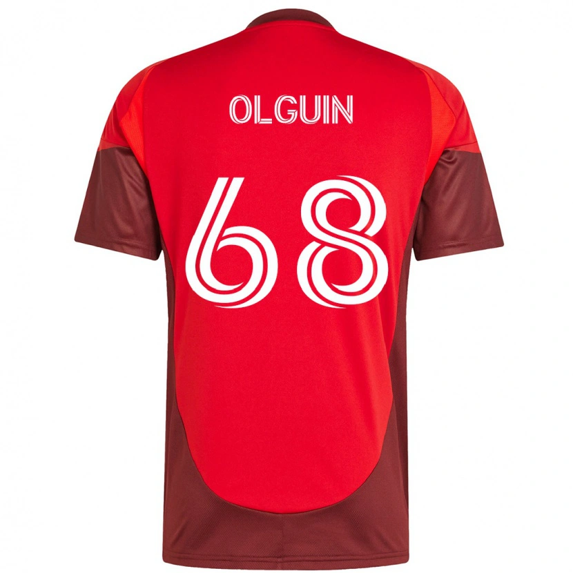 Danxen Dame Lucas Olguin #68 Rød Hvit Hjemmetrøye Drakt Trøye 2025/26 Skjorter T-Skjorte