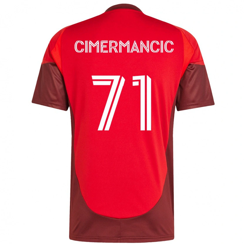 Danxen Dame Markus Cimermancic #71 Rød Hvit Hjemmetrøye Drakt Trøye 2025/26 Skjorter T-Skjorte