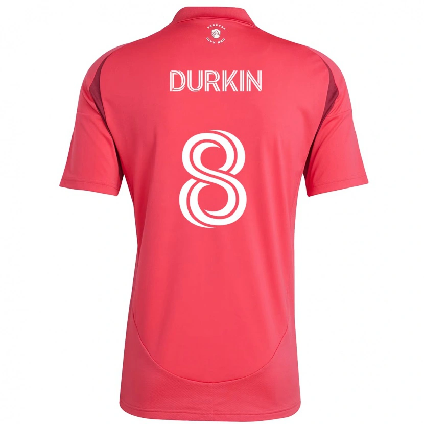 Danxen Dame Chris Durkin #8 Magenta Hvit Hjemmetrøye Drakt Trøye 2025/26 Skjorter T-Skjorte