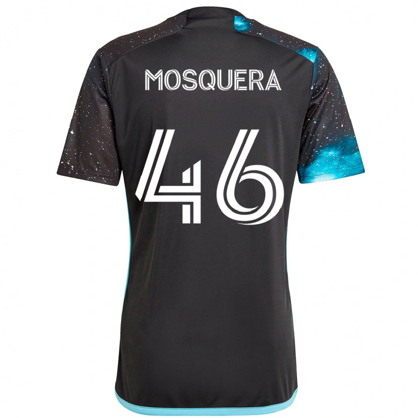 Danxen Dame Juan Camilo Mosquera #46 Svart Blå Hjemmetrøye Drakt Trøye 2025/26 Skjorter T-Skjorte