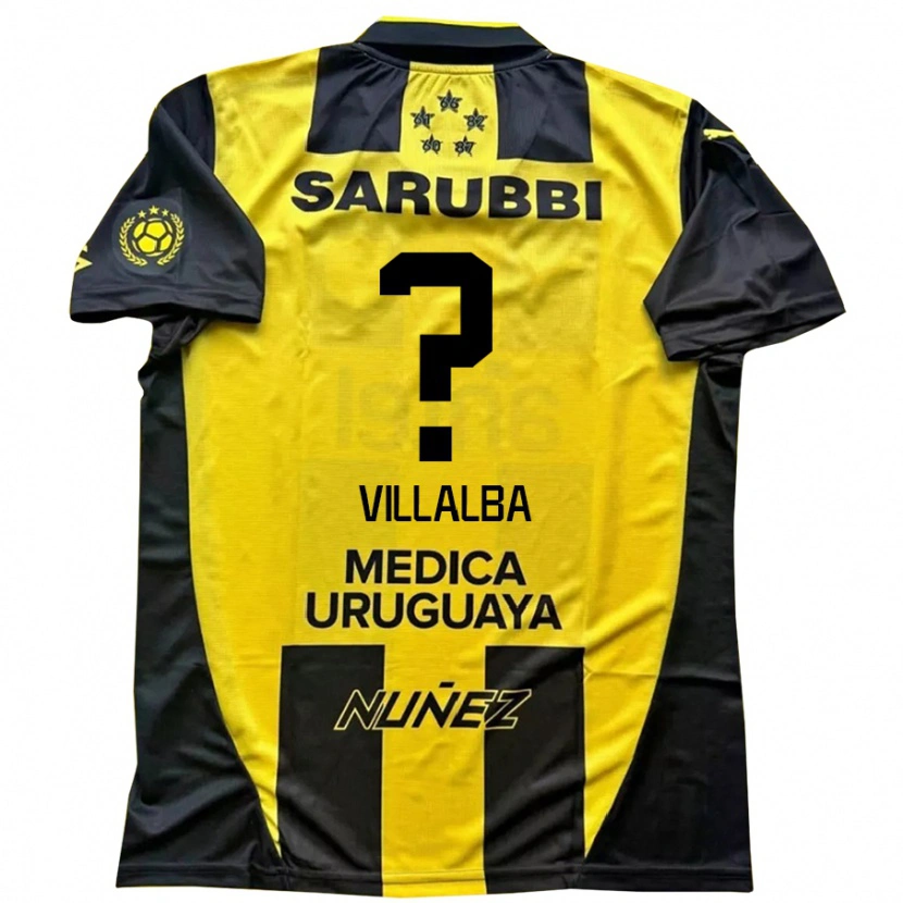 Danxen Dame Héctor Villalba #0 Gul Svart Hjemmetrøye Drakt Trøye 2025/26 Skjorter T-Skjorte
