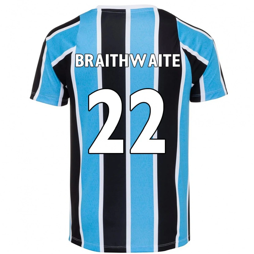 Danxen Dame Martin Braithwaite #22 Blå Svart Hvit Hjemmetrøye Drakt Trøye 2025/26 Skjorter T-Skjorte