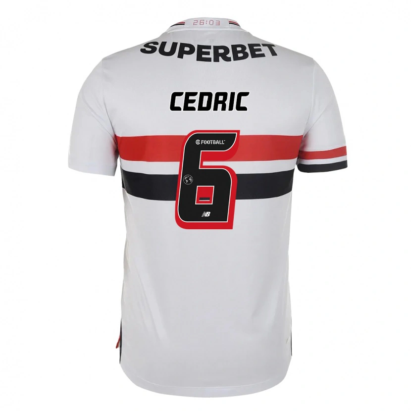 Danxen Dame Cédric Soares #6 Rød Svart Hvit Hjemmetrøye Drakt Trøye 2025/26 Skjorter T-Skjorte