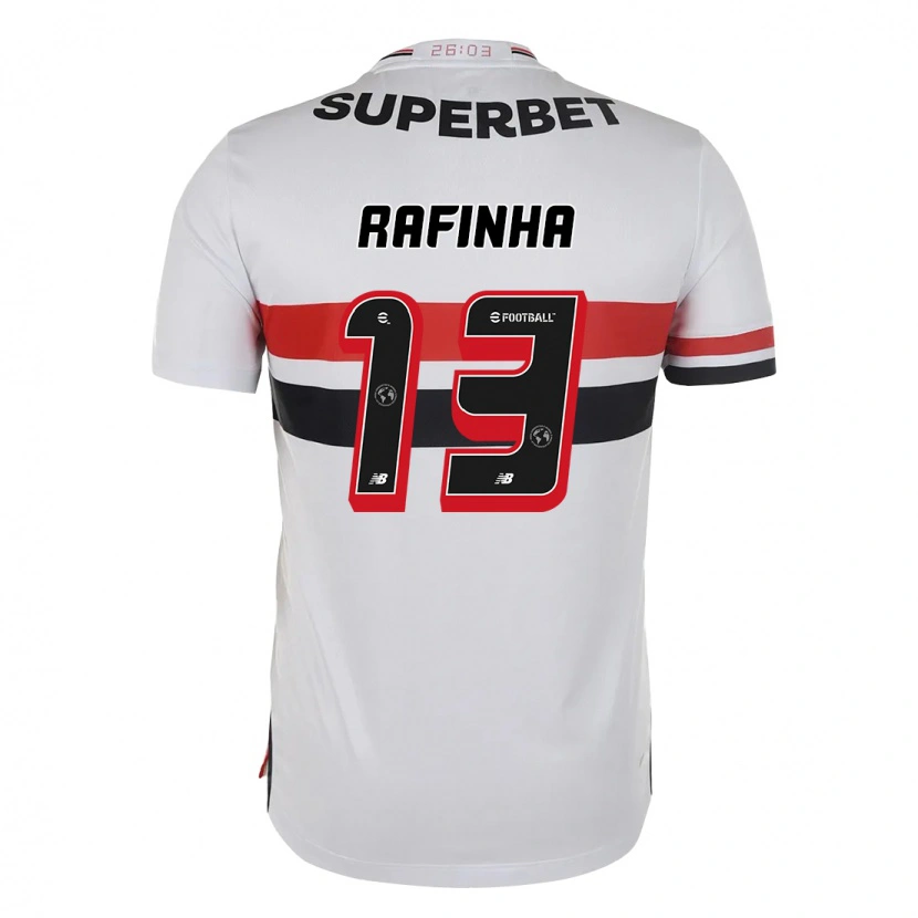 Danxen Dame Rafinha #13 Rød Svart Hvit Hjemmetrøye Drakt Trøye 2025/26 Skjorter T-Skjorte