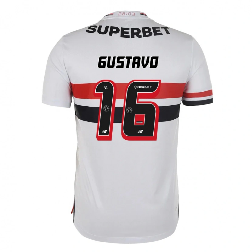 Danxen Dame Luiz Gustavo #16 Rød Svart Hvit Hjemmetrøye Drakt Trøye 2025/26 Skjorter T-Skjorte