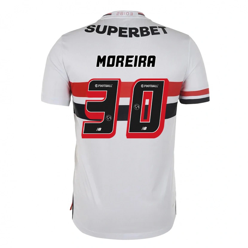 Danxen Dame João Moreira #30 Rød Svart Hvit Hjemmetrøye Drakt Trøye 2025/26 Skjorter T-Skjorte