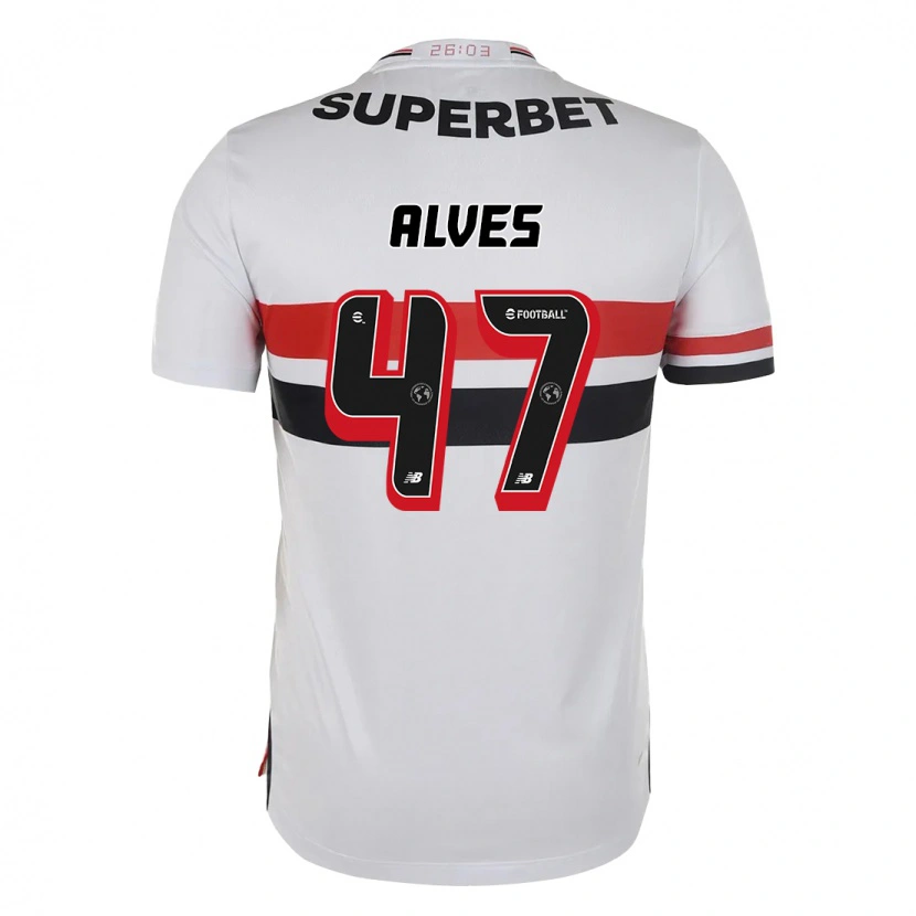 Danxen Dame Matheus Alves #47 Rød Svart Hvit Hjemmetrøye Drakt Trøye 2025/26 Skjorter T-Skjorte