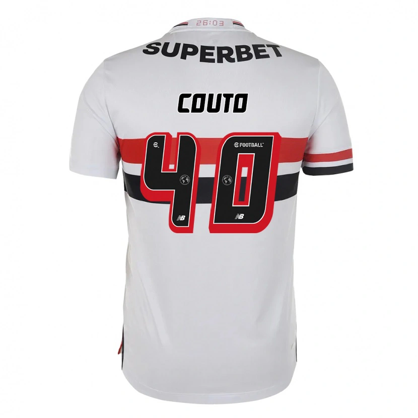 Danxen Dame Thiago Couto #40 Rød Svart Hvit Hjemmetrøye Drakt Trøye 2025/26 Skjorter T-Skjorte