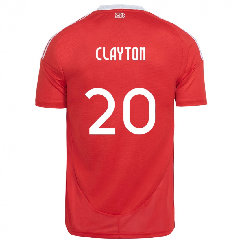 Danxen Dame Clayton #20 Rød Hvit Hjemmetrøye Drakt Trøye 2025/26 Skjorter T-Skjorte