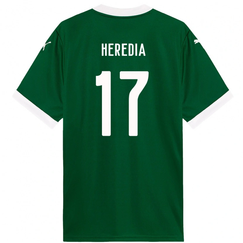 Danxen Dame Jesus Heredia #17 Grønn Hvit Hjemmetrøye Drakt Trøye 2025/26 Skjorter T-Skjorte