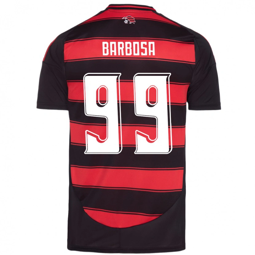 Danxen Dame Gabriel Barbosa #99 Rød Svart Hjemmetrøye Drakt Trøye 2025/26 Skjorter T-Skjorte