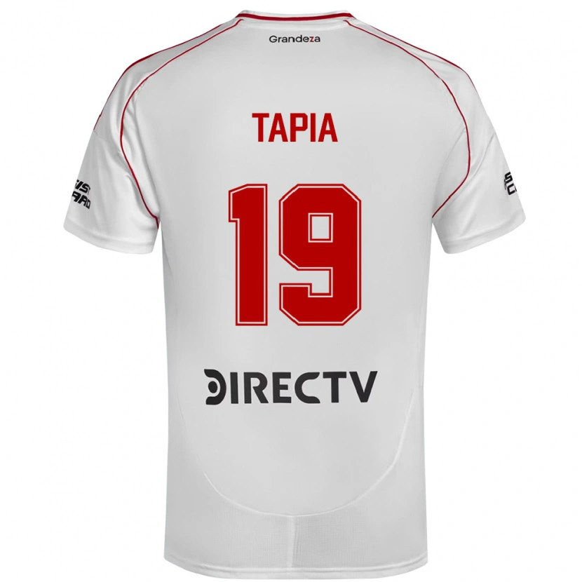 Danxen Dame Gonzalo Tapia #19 Hvit Rød Hjemmetrøye Drakt Trøye 2025/26 Skjorter T-Skjorte