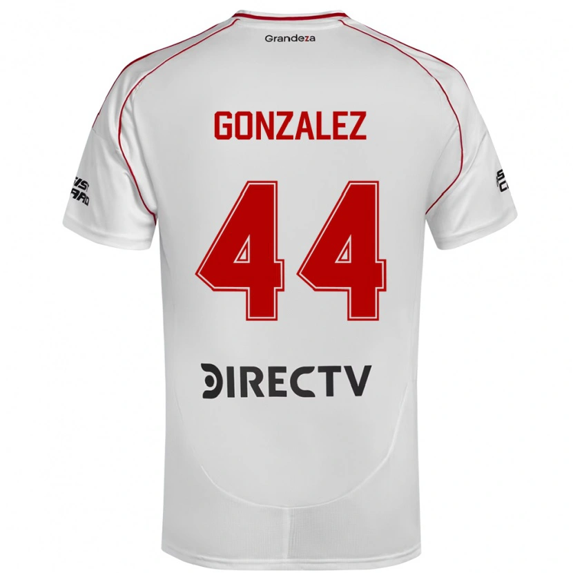 Danxen Dame Alexis González #44 Hvit Rød Hjemmetrøye Drakt Trøye 2025/26 Skjorter T-Skjorte