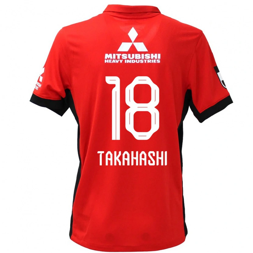 Danxen Dame Toshiki Takahashi #18 Rød Hvit Hjemmetrøye Drakt Trøye 2025/26 Skjorter T-Skjorte