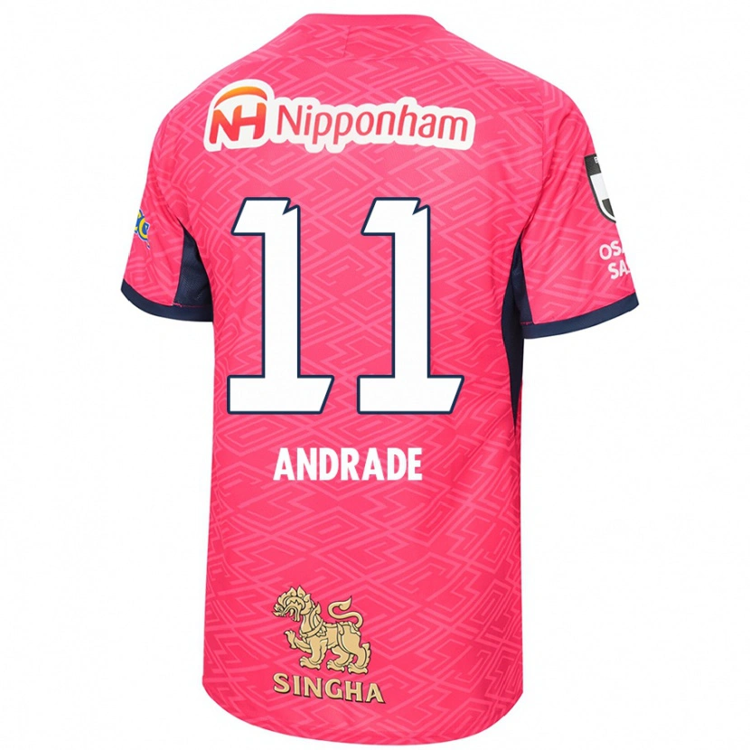 Danxen Dame Thiago Andrade #11 Sakura Rosa Hvit Hjemmetrøye Drakt Trøye 2025/26 Skjorter T-Skjorte