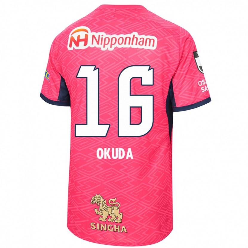 Danxen Dame Hayato Okuda #16 Sakura Rosa Hvit Hjemmetrøye Drakt Trøye 2025/26 Skjorter T-Skjorte