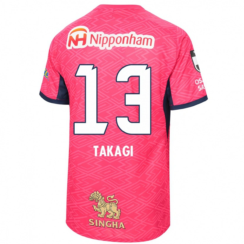Danxen Dame Toshiyuki Takagi #13 Sakura Rosa Hvit Hjemmetrøye Drakt Trøye 2025/26 Skjorter T-Skjorte
