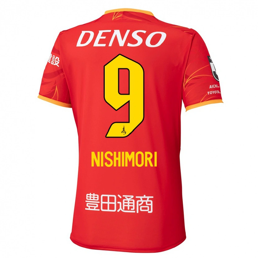 Danxen Dame Naoto Nishimori #9 Rød Gul Hjemmetrøye Drakt Trøye 2025/26 Skjorter T-Skjorte