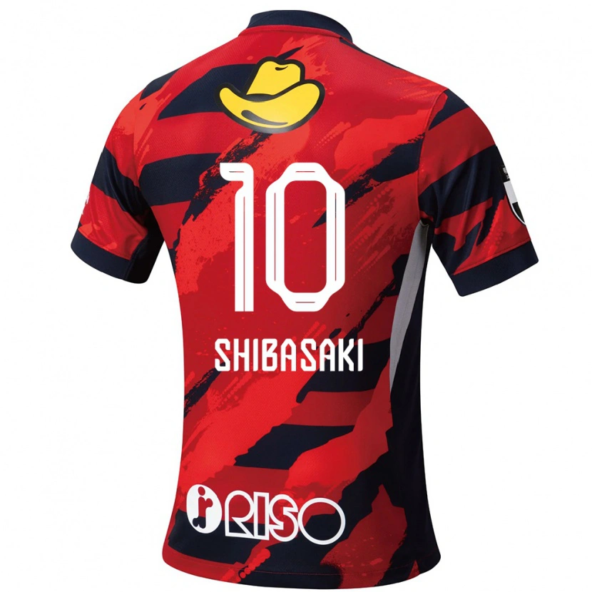 Danxen Dame Gaku Shibasaki #10 Rød Svart Hjemmetrøye Drakt Trøye 2025/26 Skjorter T-Skjorte