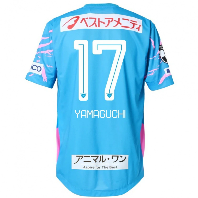 Danxen Dame Hikaru Yamaguchi #17 Blå Rosa Hjemmetrøye Drakt Trøye 2025/26 Skjorter T-Skjorte
