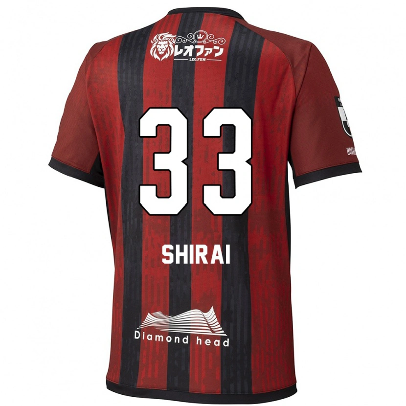 Danxen Dame Takuto Shirai #33 Rød Svart Hjemmetrøye Drakt Trøye 2025/26 Skjorter T-Skjorte