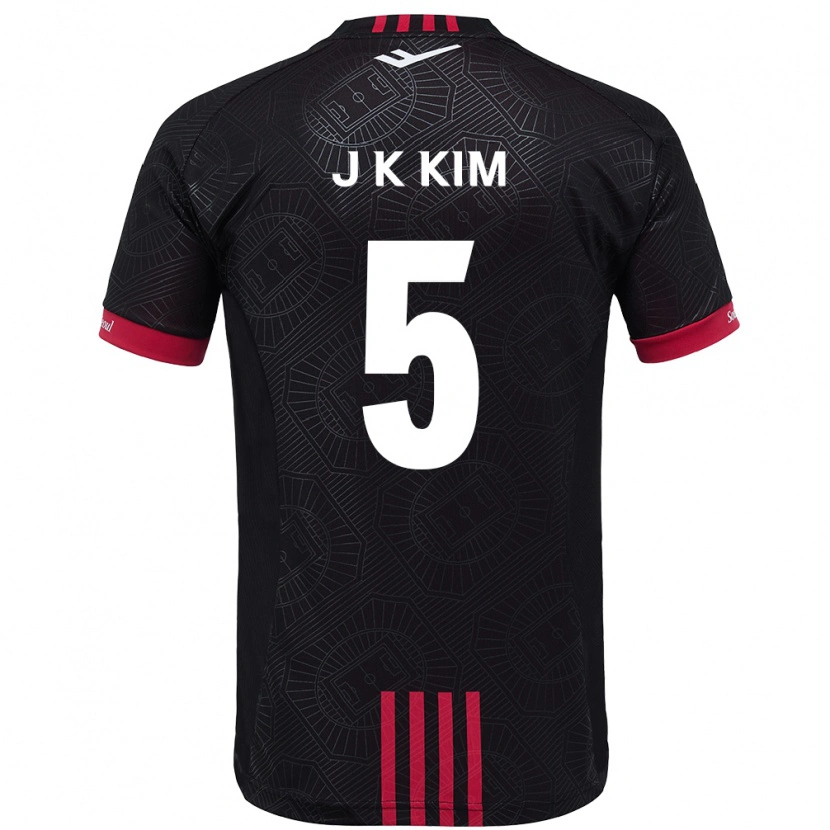 Danxen Dame Jae-Kang Kim #5 Svart Rød Hjemmetrøye Drakt Trøye 2025/26 Skjorter T-Skjorte