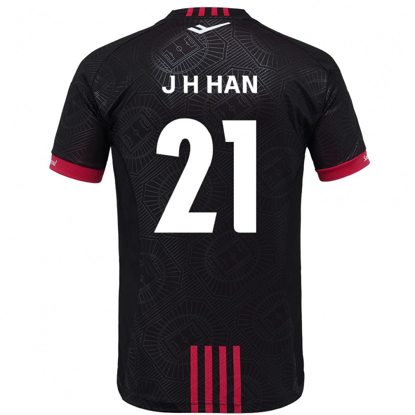 Danxen Dame Jun-Hee Han #21 Svart Rød Hjemmetrøye Drakt Trøye 2025/26 Skjorter T-Skjorte