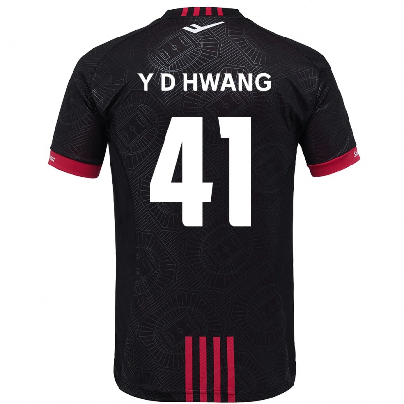 Danxen Dame Do-Yoon Hwang #41 Svart Rød Hjemmetrøye Drakt Trøye 2025/26 Skjorter T-Skjorte