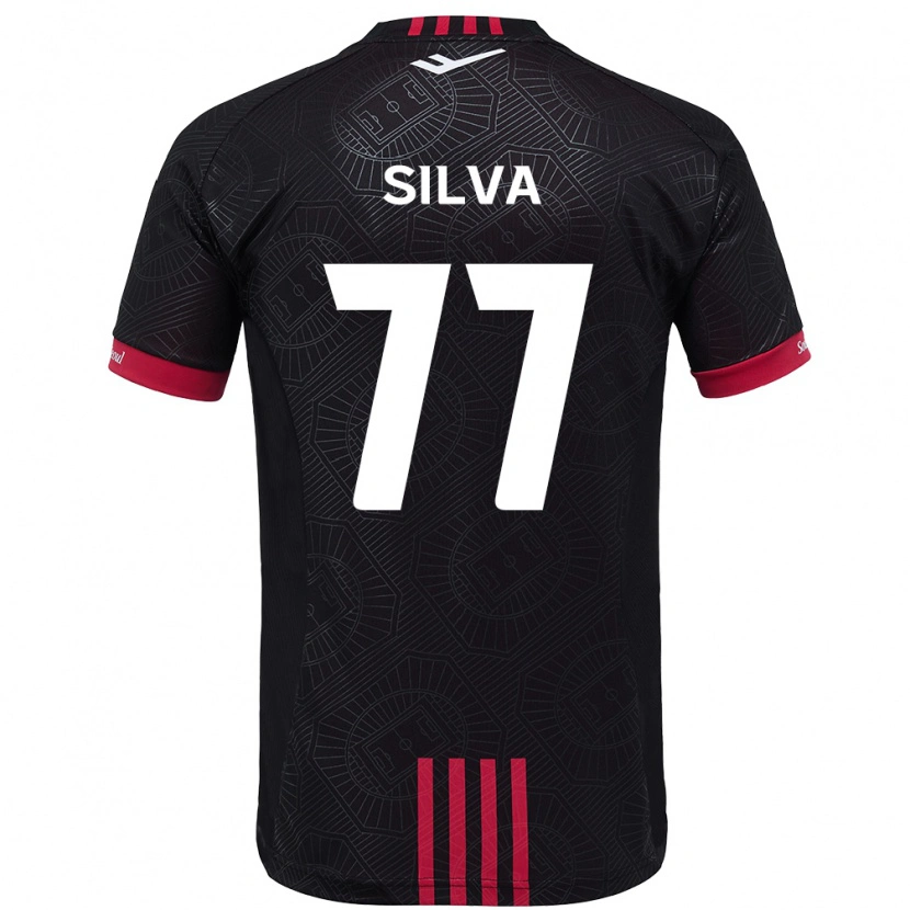 Danxen Dame Lucas Silva #77 Svart Rød Hjemmetrøye Drakt Trøye 2025/26 Skjorter T-Skjorte