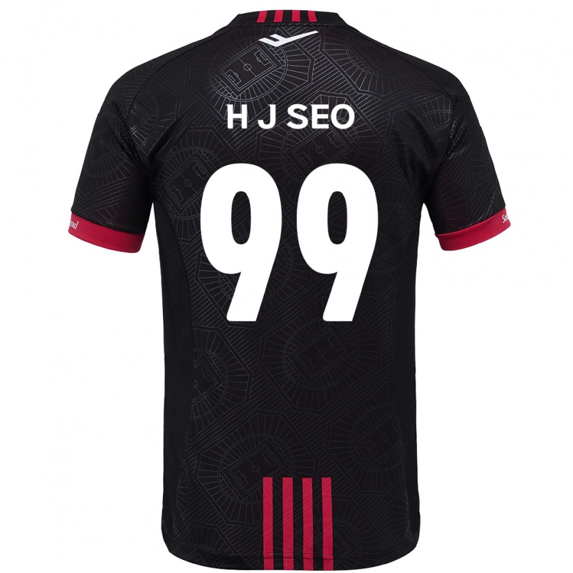 Danxen Dame Ju-Hwan Seo #99 Svart Rød Hjemmetrøye Drakt Trøye 2025/26 Skjorter T-Skjorte