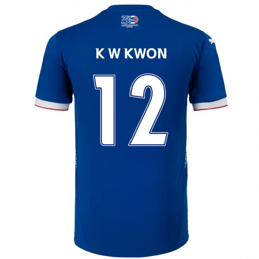 Danxen Dame Wan-Kyu Kwon #12 Kongeblå Hvit Hjemmetrøye Drakt Trøye 2025/26 Skjorter T-Skjorte
