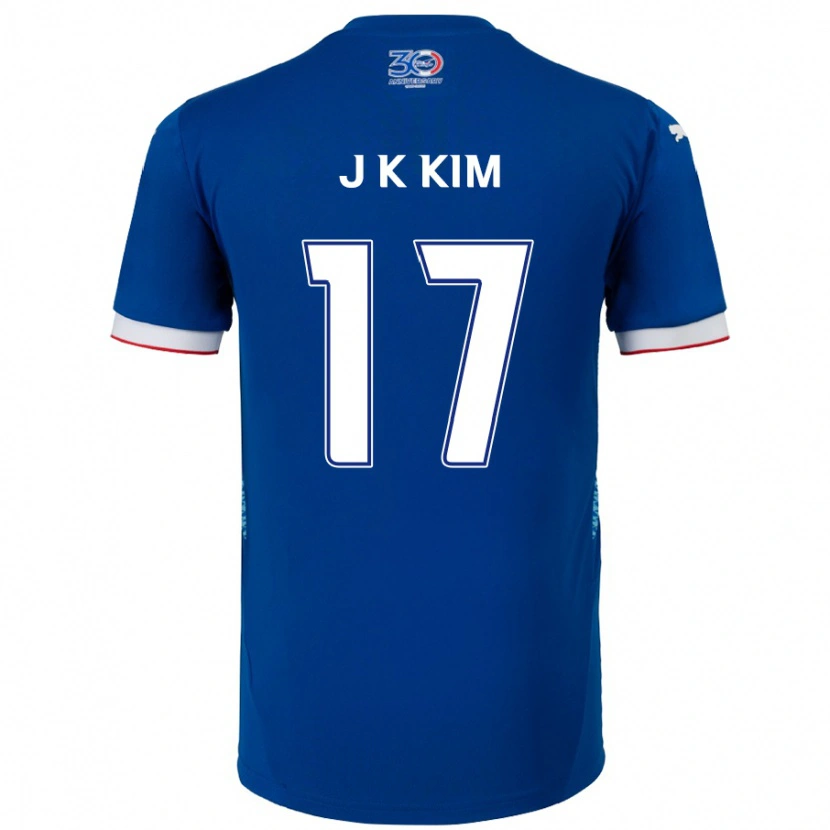 Danxen Dame Kyeong-Jung Kim #17 Kongeblå Hvit Hjemmetrøye Drakt Trøye 2025/26 Skjorter T-Skjorte
