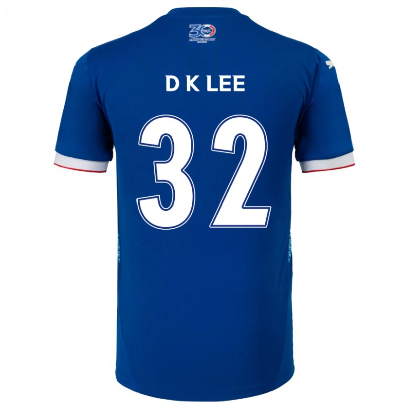 Danxen Dame Kyu-Dong Lee #32 Kongeblå Hvit Hjemmetrøye Drakt Trøye 2025/26 Skjorter T-Skjorte