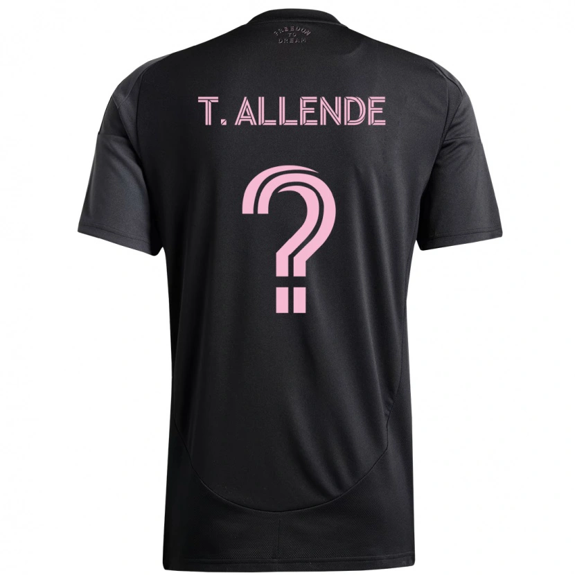 Danxen Dame Tadeo Allende #0 Svart Rosa Bortetrøye Drakt Trøye 2025/26 Skjorter T-Skjorte
