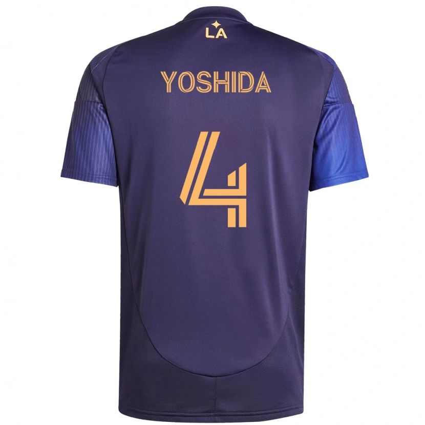 Danxen Dame Maya Yoshida #4 Lilla Blå Bortetrøye Drakt Trøye 2025/26 Skjorter T-Skjorte