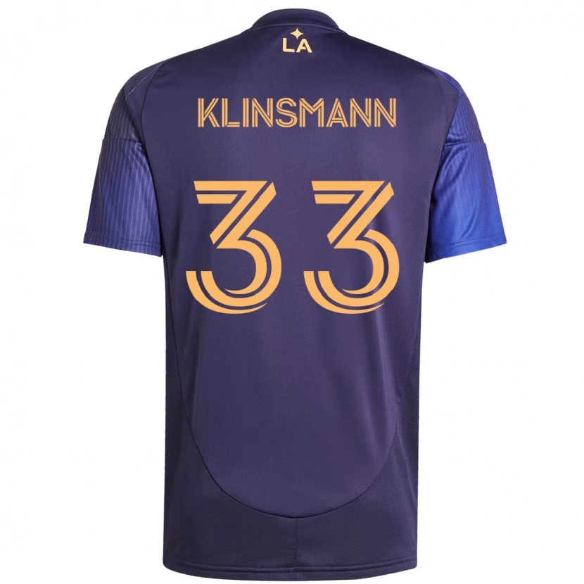 Danxen Dame Jonathan Klinsmann #33 Lilla Blå Bortetrøye Drakt Trøye 2025/26 Skjorter T-Skjorte