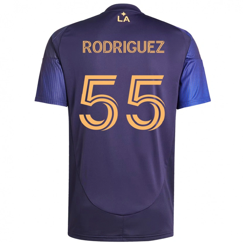 Danxen Dame Diego Rodriguez #55 Lilla Blå Bortetrøye Drakt Trøye 2025/26 Skjorter T-Skjorte