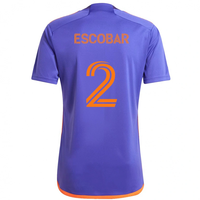Danxen Dame Franco Escobar #2 Lilla Oransje Bortetrøye Drakt Trøye 2025/26 Skjorter T-Skjorte