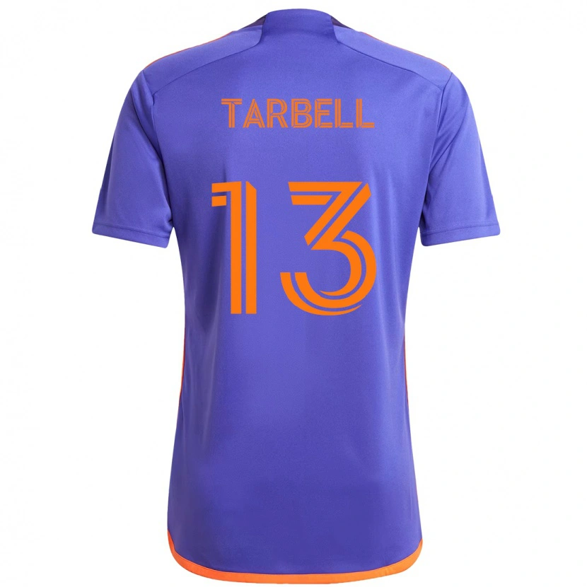Danxen Dame Andrew Tarbell #13 Lilla Oransje Bortetrøye Drakt Trøye 2025/26 Skjorter T-Skjorte