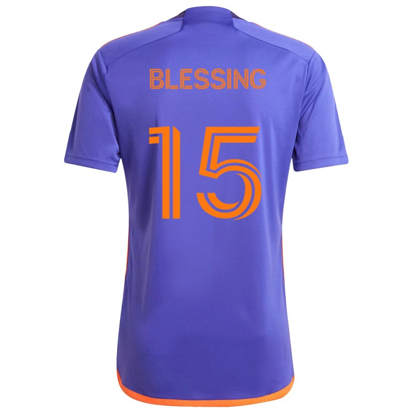 Danxen Dame Latif Blessing #15 Lilla Oransje Bortetrøye Drakt Trøye 2025/26 Skjorter T-Skjorte