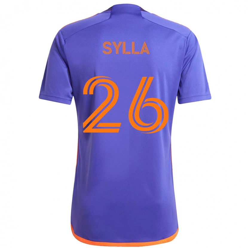 Danxen Dame Ousmane Sylla #26 Lilla Oransje Bortetrøye Drakt Trøye 2025/26 Skjorter T-Skjorte
