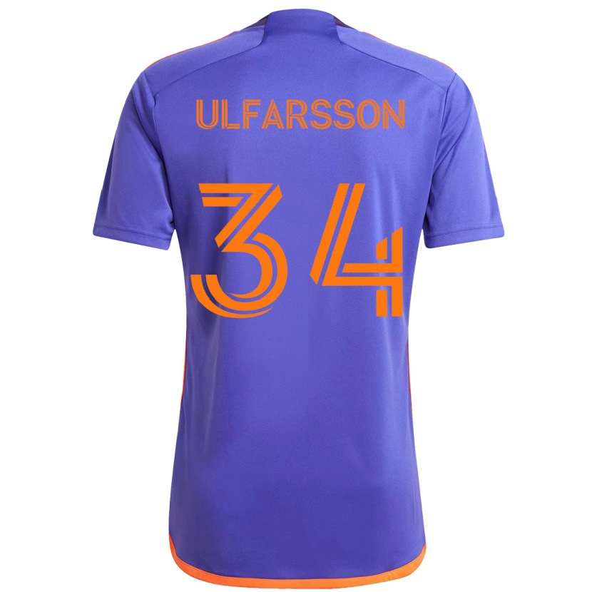 Danxen Dame Thor Úlfarsson #34 Lilla Oransje Bortetrøye Drakt Trøye 2025/26 Skjorter T-Skjorte