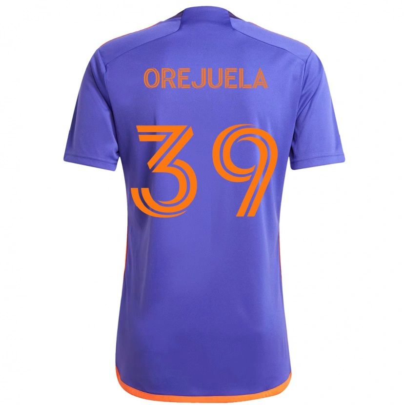 Danxen Dame Jesus Orejuela #39 Lilla Oransje Bortetrøye Drakt Trøye 2025/26 Skjorter T-Skjorte
