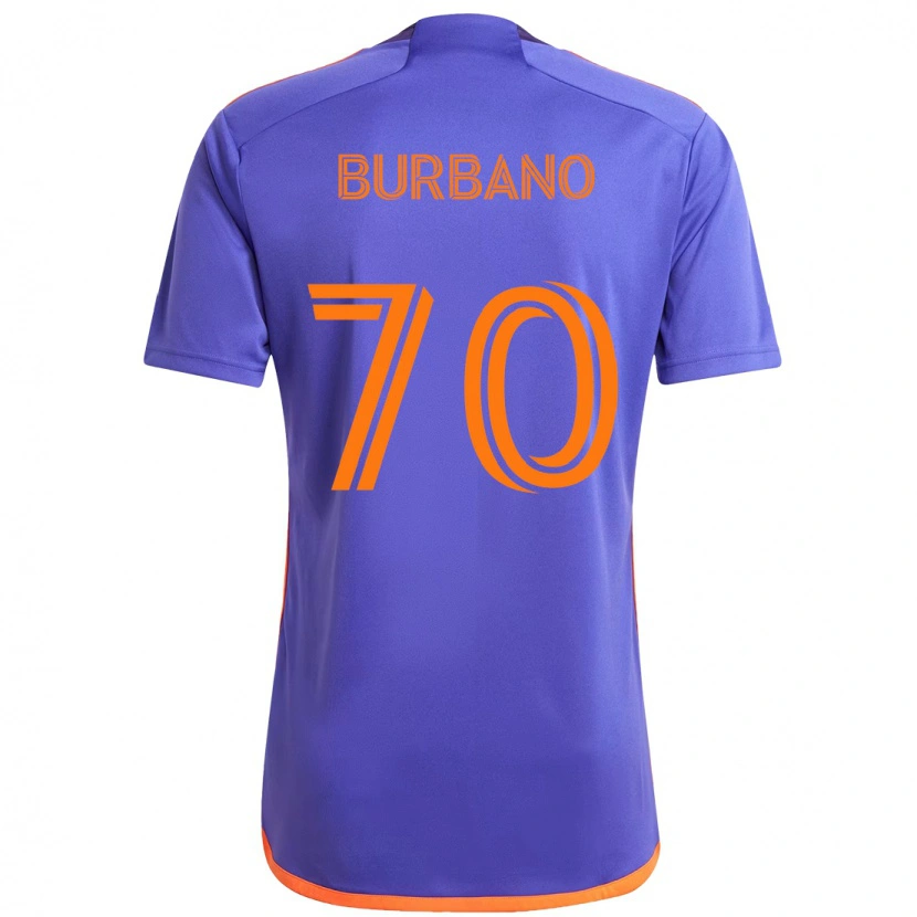 Danxen Dame Jordy Burbano #70 Lilla Oransje Bortetrøye Drakt Trøye 2025/26 Skjorter T-Skjorte
