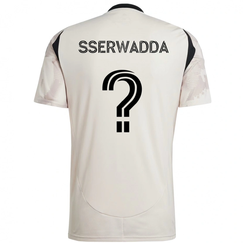 Danxen Dame Steven Sserwadda #0 Beige Svart Bortetrøye Drakt Trøye 2025/26 Skjorter T-Skjorte