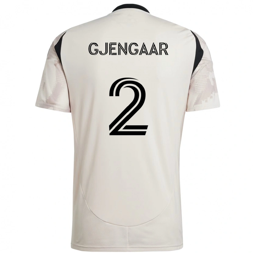 Danxen Dame Dennis Gjengaar #2 Beige Svart Bortetrøye Drakt Trøye 2025/26 Skjorter T-Skjorte